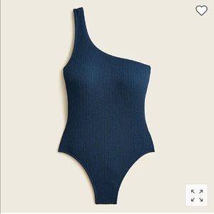 NWT Jcrew one shoulder textured swimsuit